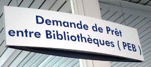 Visuel décoratif pour annoncer le PEB ""Prêt entre bibliothèques"