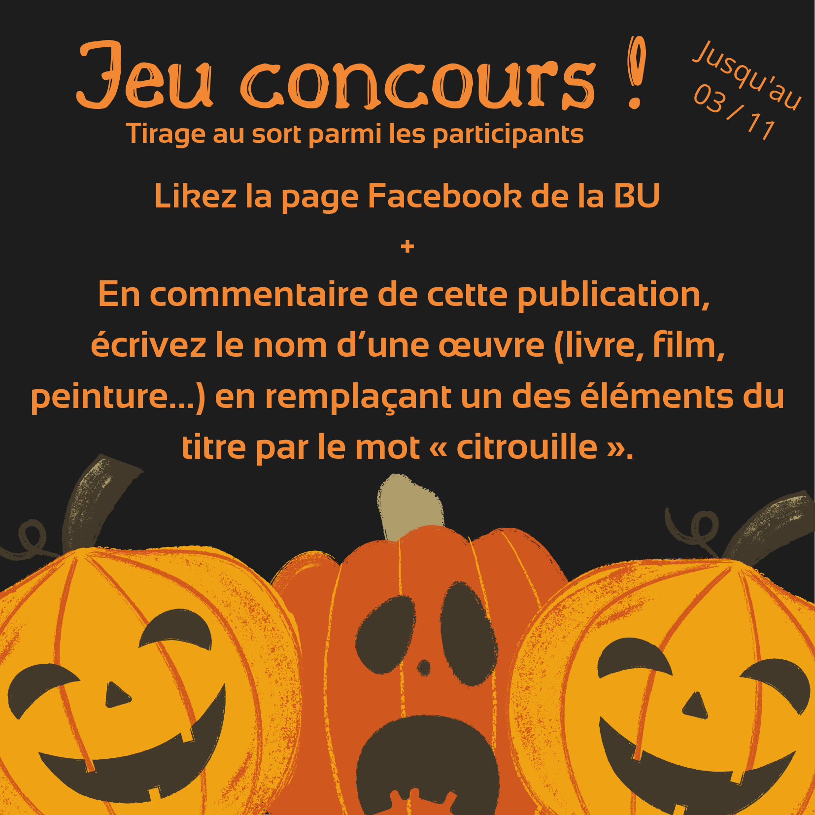 Affiche jeu concours halloween 2021