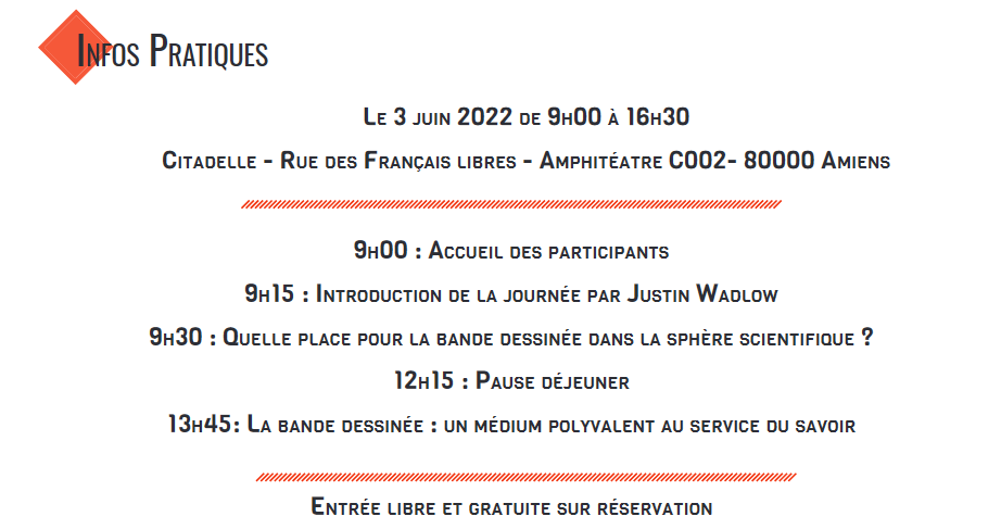 infos colloque BD Visiuel infos pratiques
